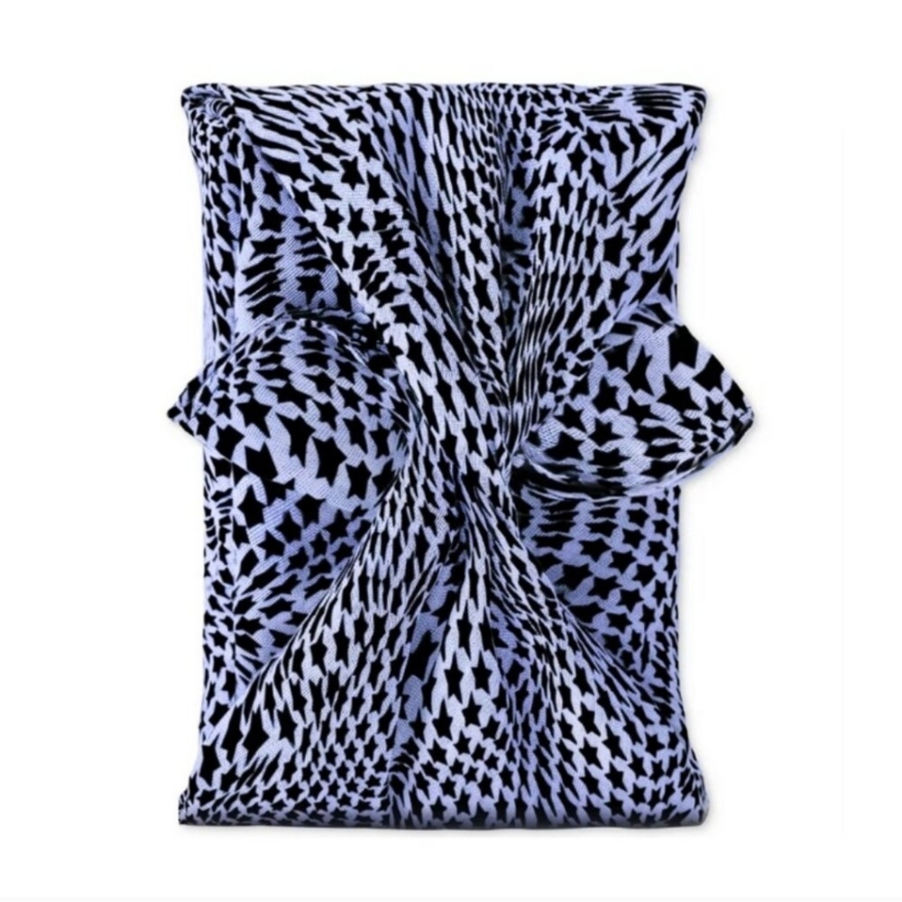 MUGLER Furoshiki2 Pattern Scarf - Purple, Black